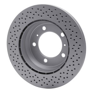 Porsche Boxster Brake Rotor (1) - Rear - R1 Concepts - GeoSPEC Coated Rotor - Drilled - `05-`23